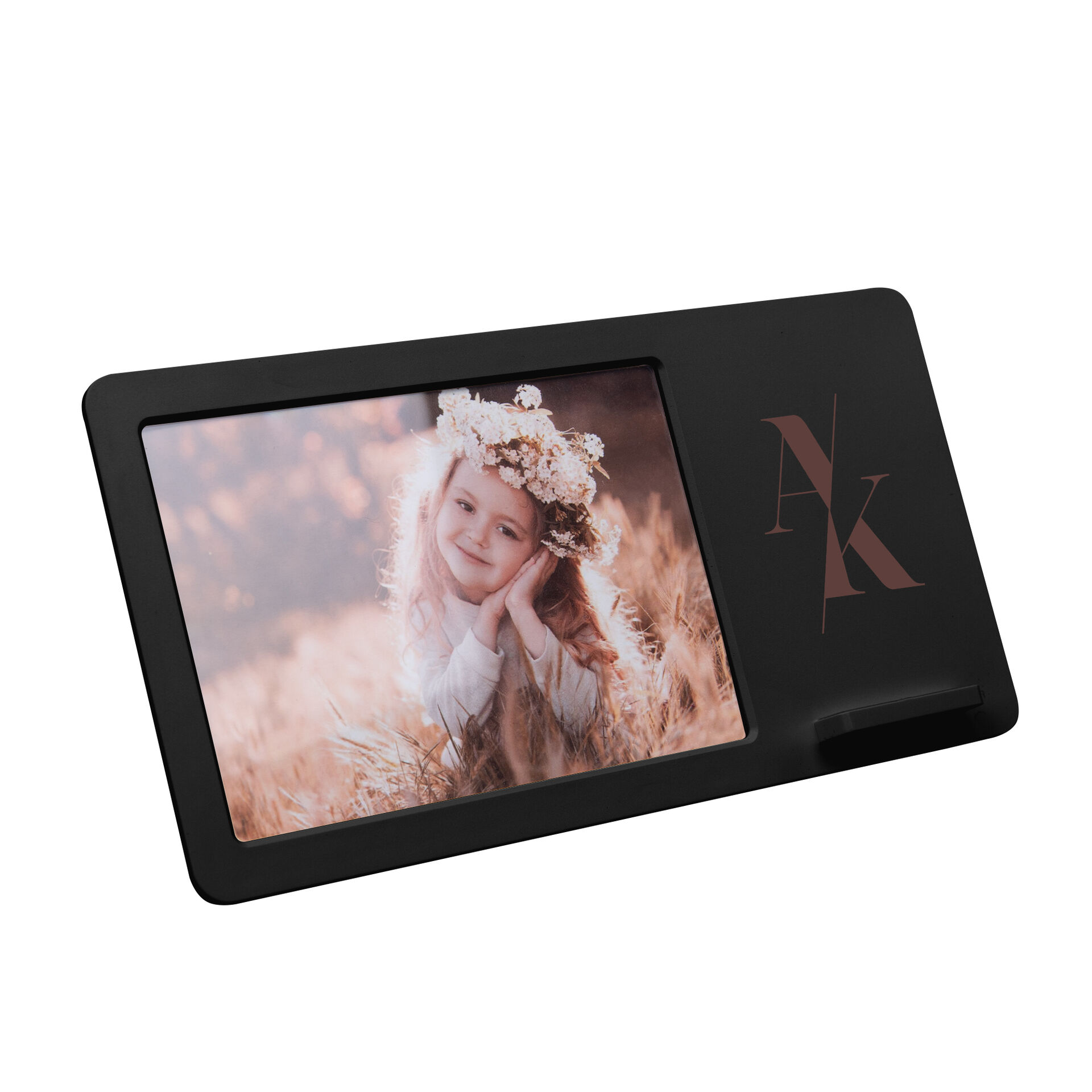 Branded Wireless Charging 4″ X 6″ Picture Frame Black