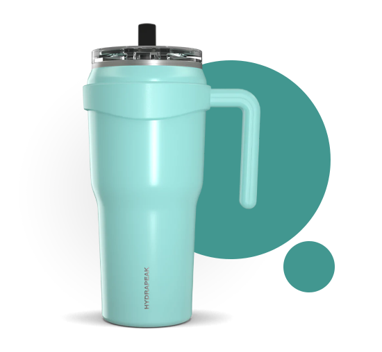 Hydrapeak Roadster 40oz Tumbler with Handle and Straw Lid Powder Blue