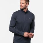 Branded TravisMathew Cloud Quarter Zip 2.0 Heather Blue