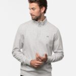 Branded TravisMathew Cloud Quarter Zip 2.0 Heather Light Grey