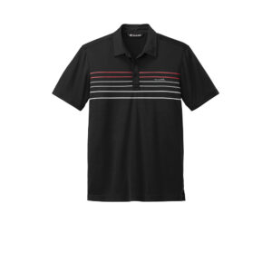 Branded TravisMathew Coto Performance Chest Stripe Polo Black