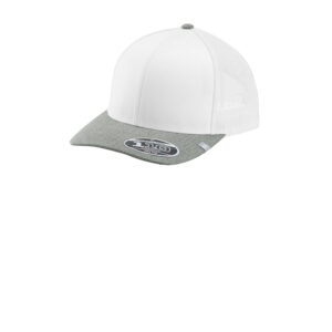 Branded TravisMathew Cruz Colorblock Trucker Cap White / Heather Grey