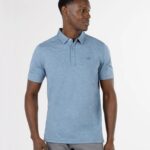 Branded TravisMathew Heating Up Golf Polo Heather Copen Blue