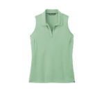 Branded TravisMathew Ladies Coto Performance Sleeveless Polo Beryl Green Heather