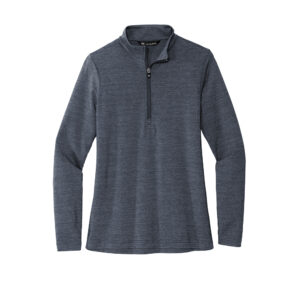 Branded TravisMathew Ladies Crestview Quarter Zip Vintage Indigo Heather