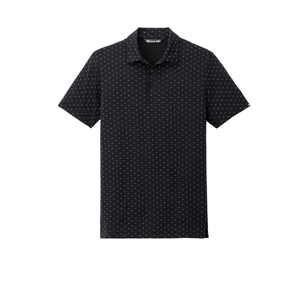 Custom Branded TravisMathew Polos - Black / Aegean Blue