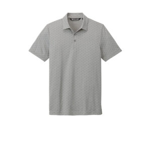 Branded TravisMathew Oceanside Geo Polo Quiet Shade Grey Heather / Dark Grey