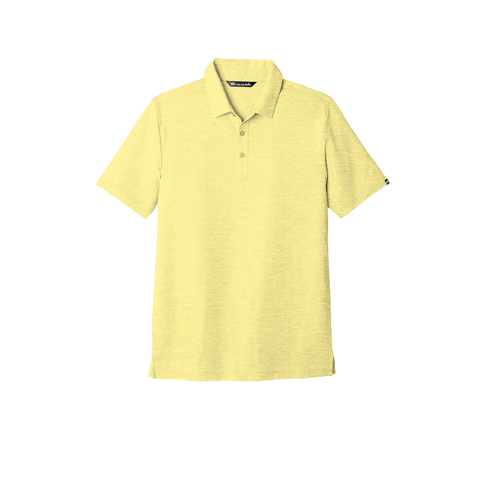 Branded TravisMathew Oceanside Heather Polo Pale Banana Heather