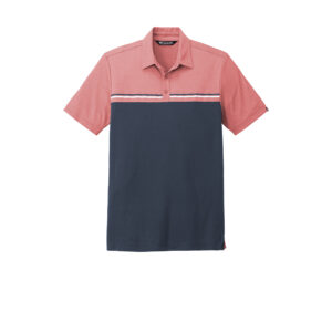 Branded TravisMathew Sunset Blocked Polo Cardinal Heather/ Blue Nights