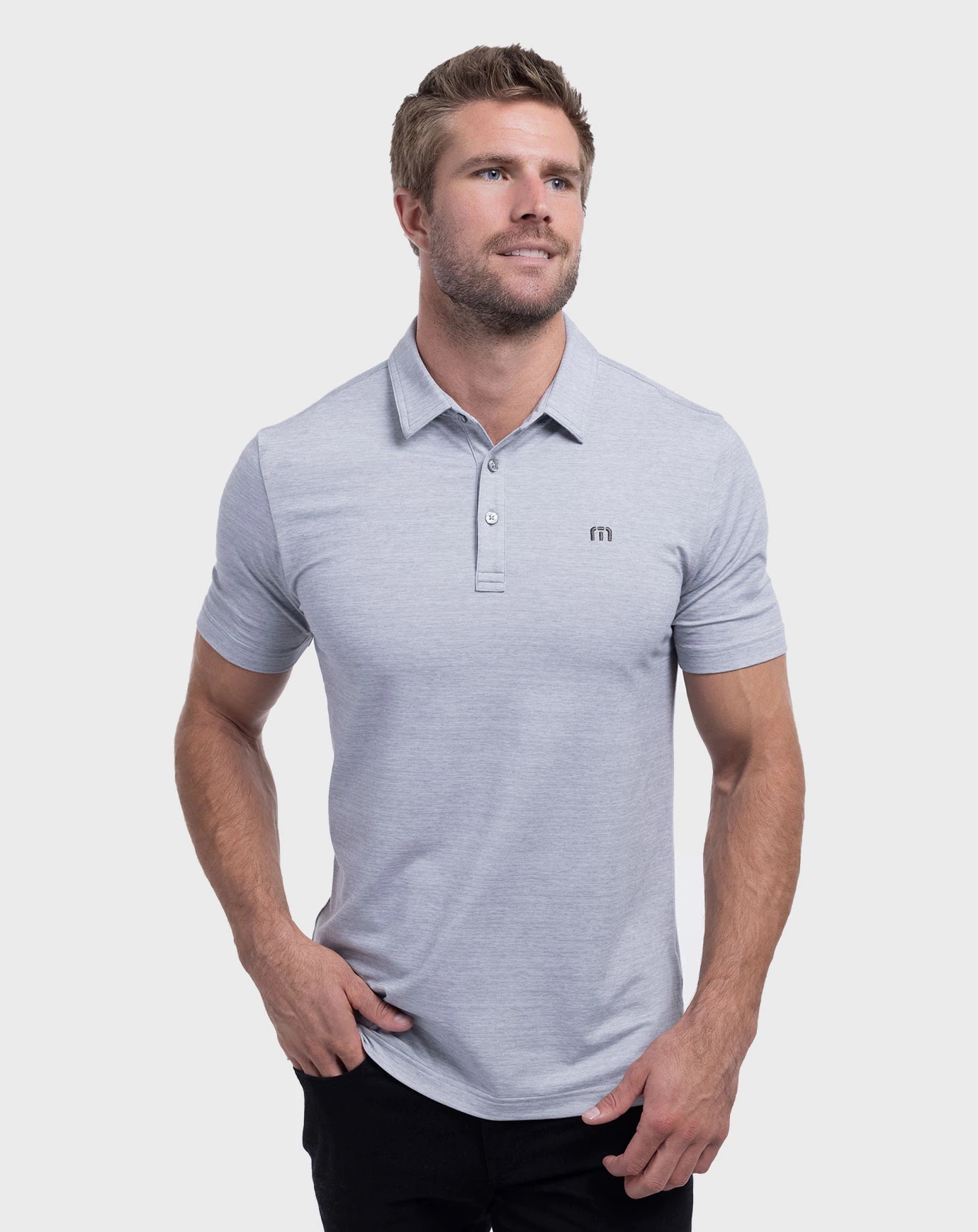 Custom Branded TravisMathew Polos - Heather Microchip