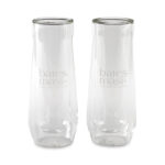 Branded CORKCICLE® Flute Glass Set Clear