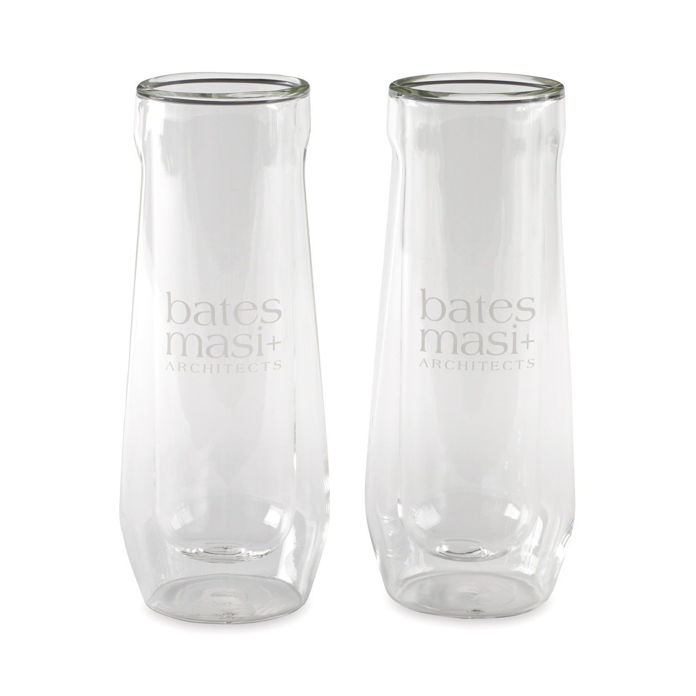 Branded CORKCICLE® Flute Glass Set Clear