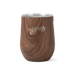 Branded CORKCICLE® Stemless Wine Cup – 12 Oz Walnut