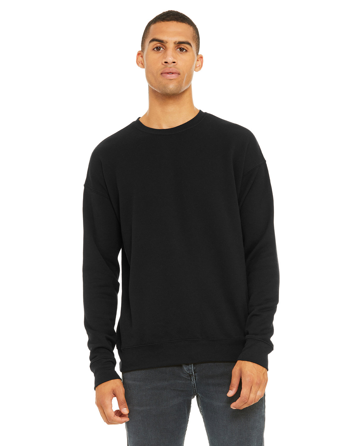 Branded Bella + Canvas Unisex Drop Shoulder Fleece Black