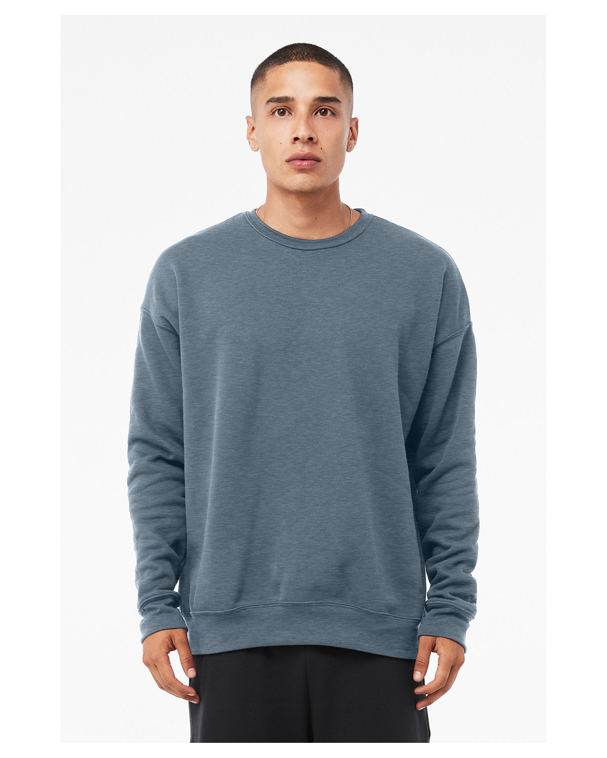 Branded Bella + Canvas Unisex Drop Shoulder Fleece Heather Slate