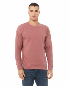Branded Bella + Canvas Unisex Drop Shoulder Fleece Mauve