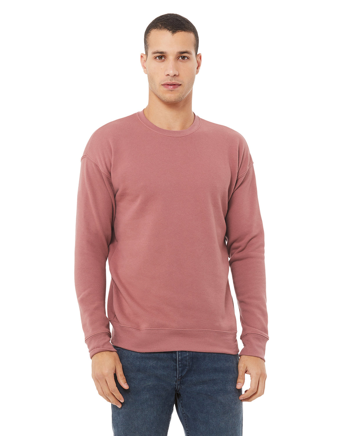 Branded Bella + Canvas Unisex Drop Shoulder Fleece Mauve