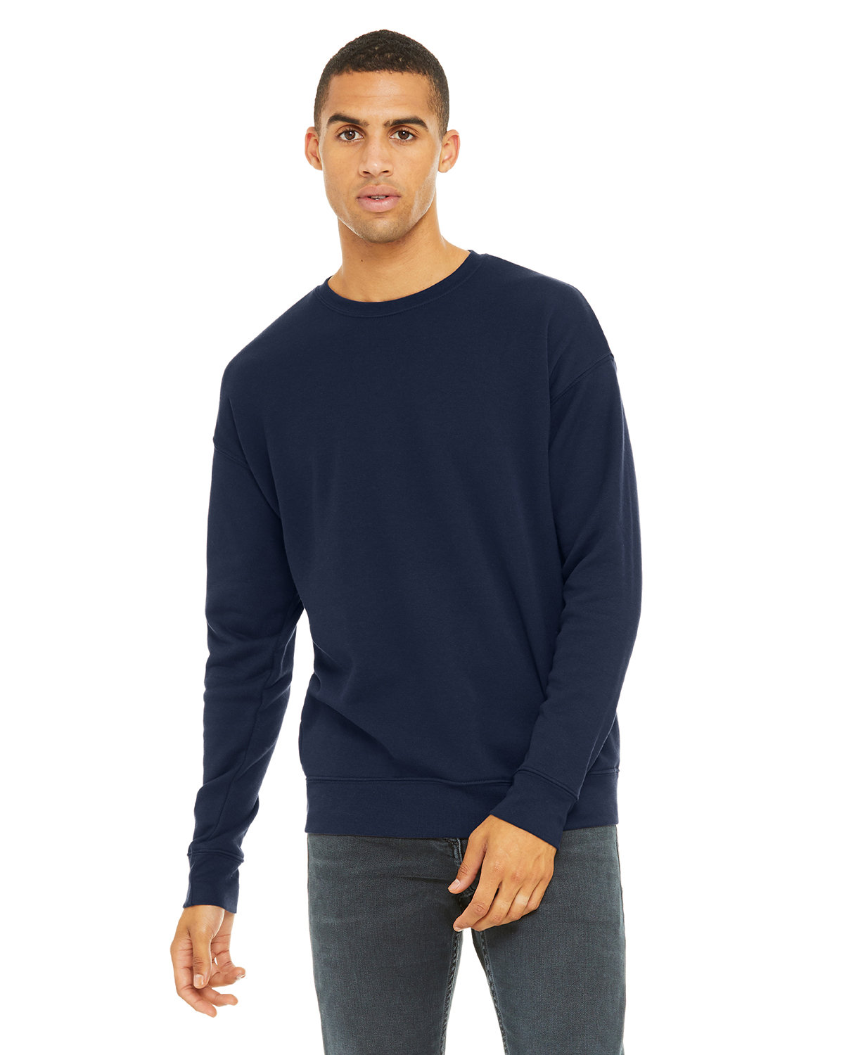 Branded Bella + Canvas Unisex Drop Shoulder Fleece Navy