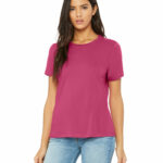 Branded Ladies’ Relaxed Jersey Short-Sleeve T-Shirt Berry