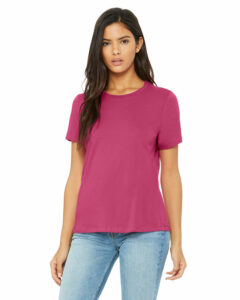Branded Ladies’ Relaxed Jersey Short-Sleeve T-Shirt Berry