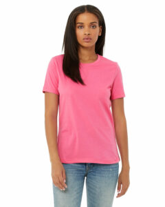 Branded Ladies’ Relaxed Jersey Short-Sleeve T-Shirt Charity Pink