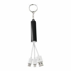 Branded Route Light Up Logo 3-in-1 Cable Black