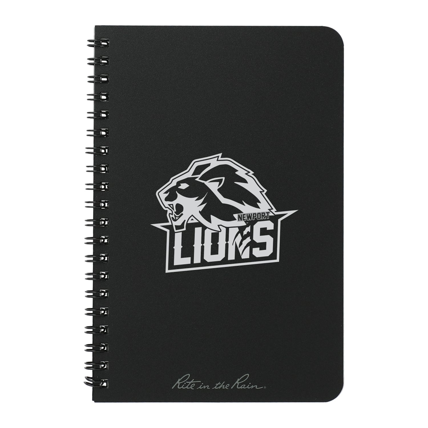Branded 4.6” x 7” Rite in the Rain Side Spiral Notebook Black