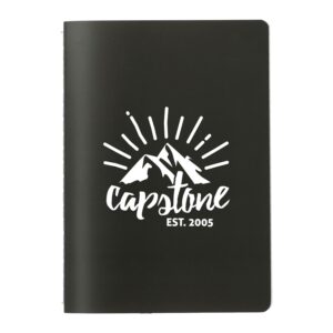 Branded 5” x 7” Mineral Stone Field Bound Notebook Black