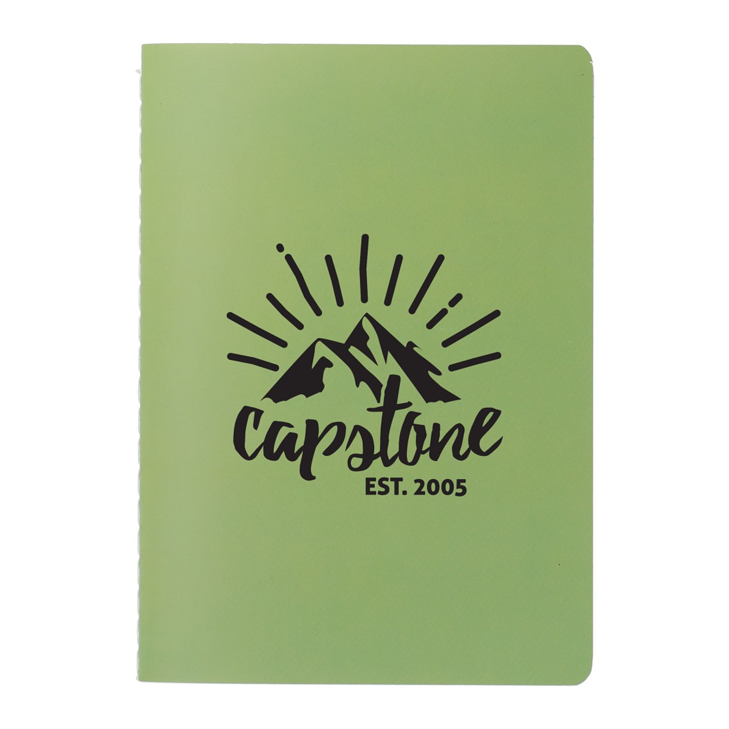 Custom Branded 5” x 7” Mineral Stone Field Bound Notebook - Green