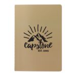 Custom Branded 5” x 7” Mineral Stone Field Bound Notebook - Tan