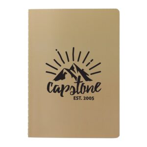 Branded 5” x 7” Mineral Stone Field Bound Notebook Tan