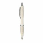 Custom Branded Nash Wheat Straw Ballpoint - White