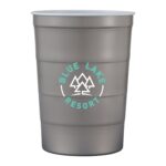 Custom Branded Recyclable Steel Chill-Cups™ 16oz - Gray