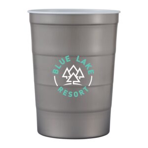 Branded Recyclable Steel Chill-Cups™ 16oz Gray