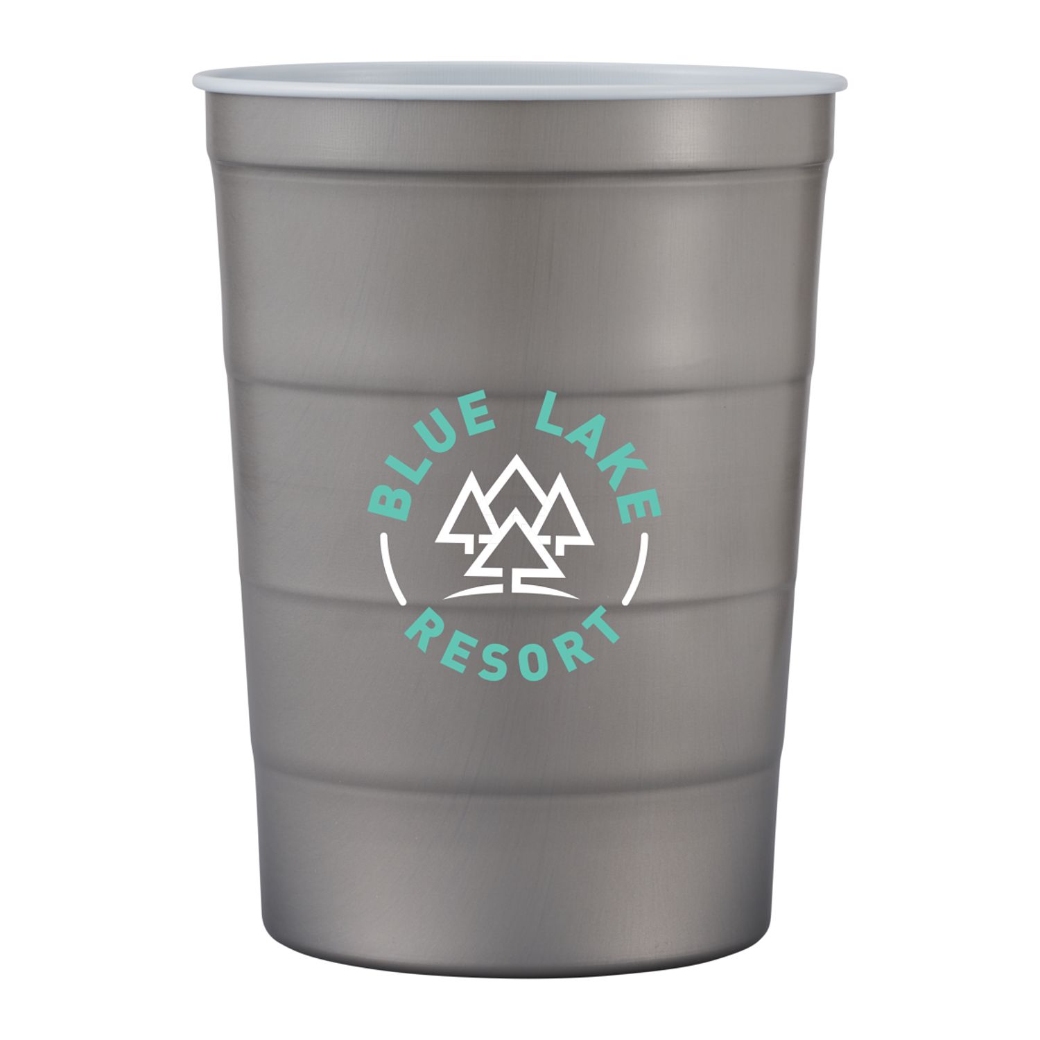 Custom Branded Recyclable Steel Chill-Cups™ 16oz - Gray