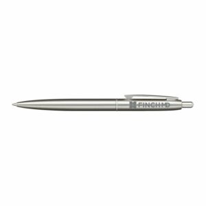 Branded Recycled Stainless Steel Ballpoint Pen Silver