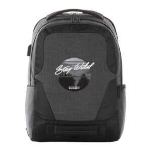 Branded Overland TSA Friendly 17 Inch Laptop Backpack with USB Port Charcoal