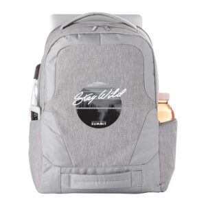 Branded Overland TSA Friendly 17 Inch Laptop Backpack with USB Port Gray