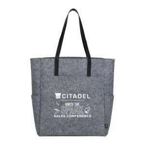 Branded The Goods Recycled Felt Tall Shopper Tote Charcoal