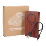 Custom Branded FSC® 100% Wood MagClick™ Fast Wireless Power Bank