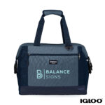 Branded Igloo® MaxCold® Evergreen Snapdown 36-Can RPET Cooler Tote Blue