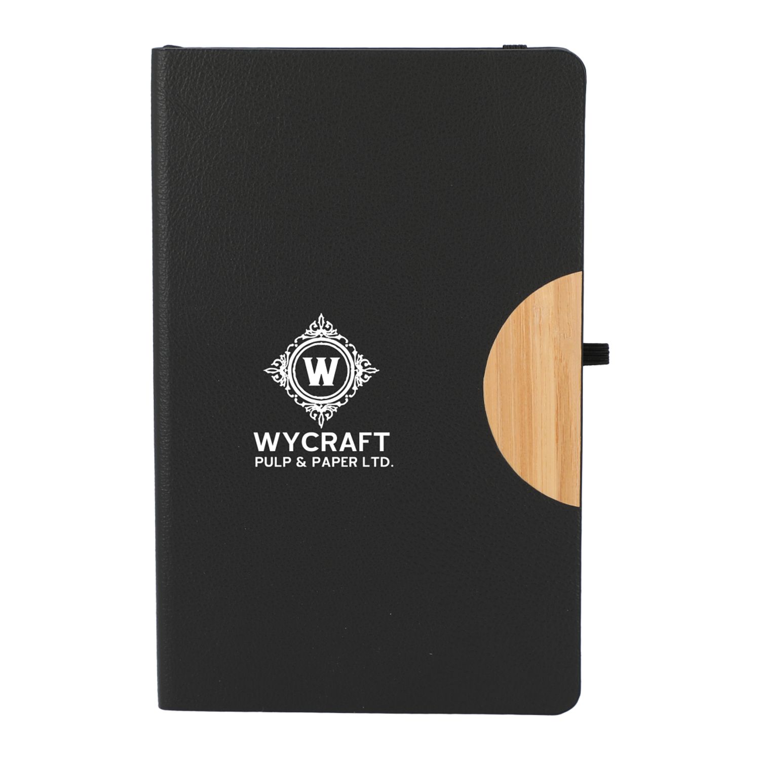 Custom Branded Kaya Recycled and Bamboo JournalBook - Black