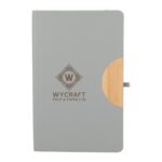Custom Branded Kaya Recycled and Bamboo JournalBook - Gray