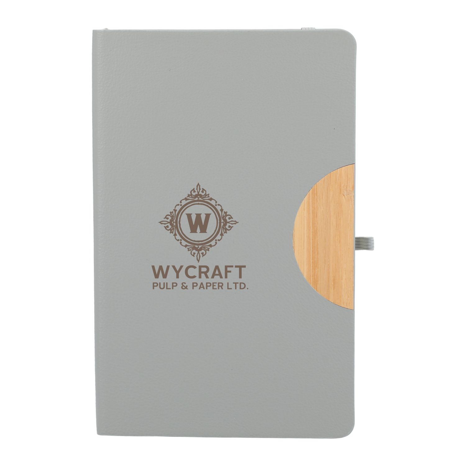 Custom Branded Kaya Recycled and Bamboo JournalBook - Gray