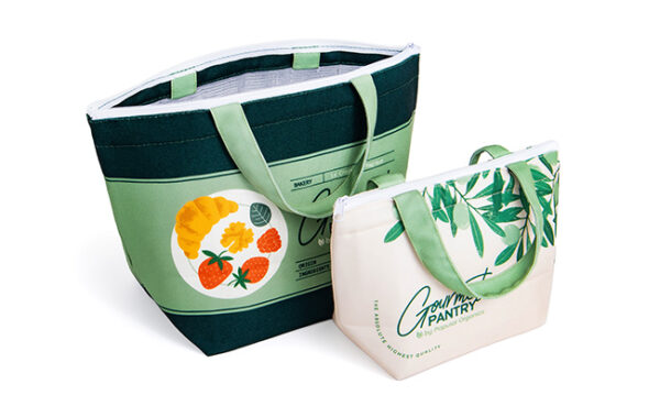 Branded Recycled Canvas Lunch Coolers – Large Custom