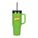 Custom Branded Thor 40 oz Eco-Friendly Straw Tumbler - Lime Green