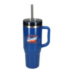 Branded Thor 40 oz Eco-Friendly Straw Tumbler Royal