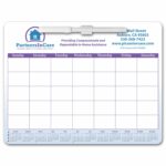 Custom Branded Magnetic Memo Board calendar - White