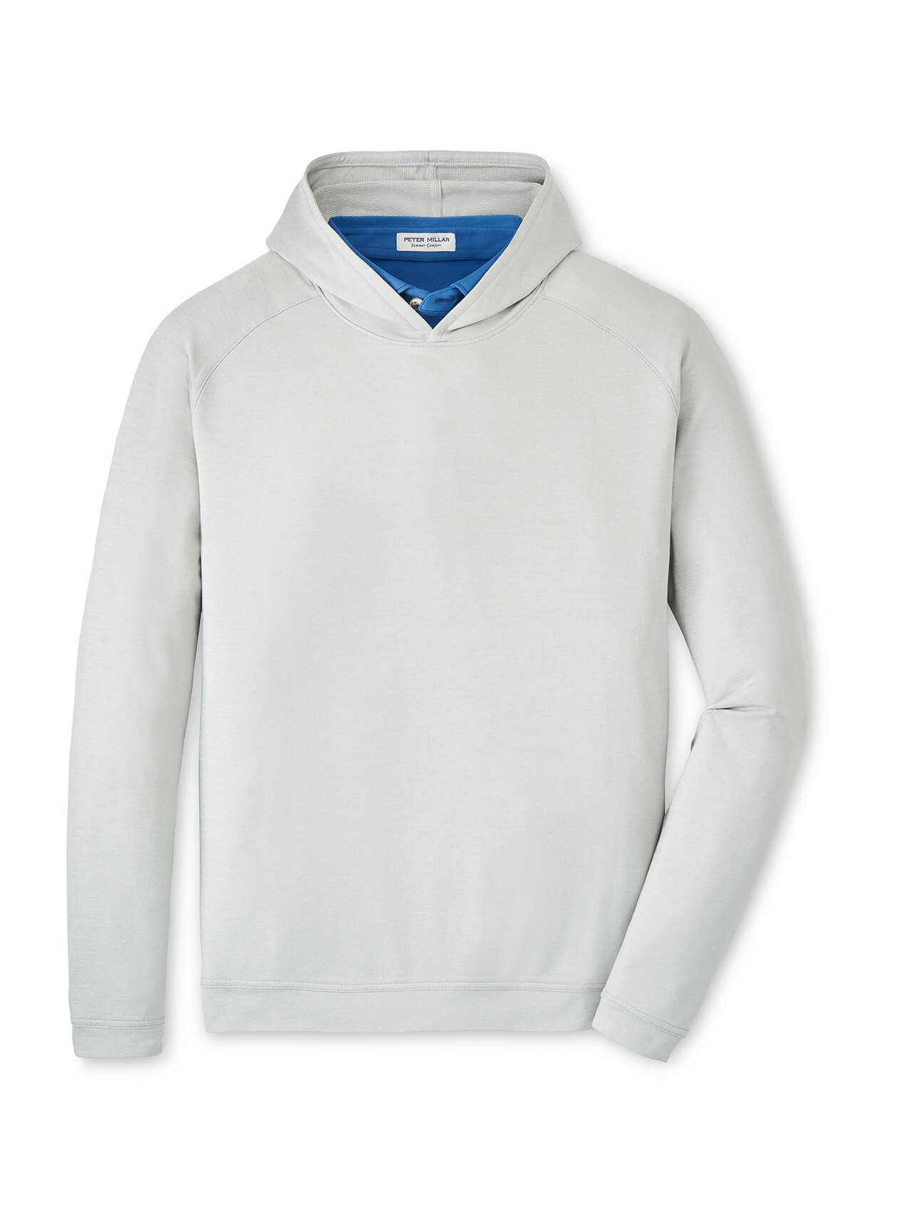 Branded Men’s Peter Millar Pine Performance Hoodie British Grey