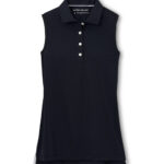 Branded Peter Millar Women’s Sleeveless Banded Button Polo Black